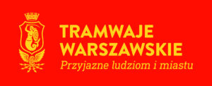 Logo w formie poziome na czerwonym tle z claimem